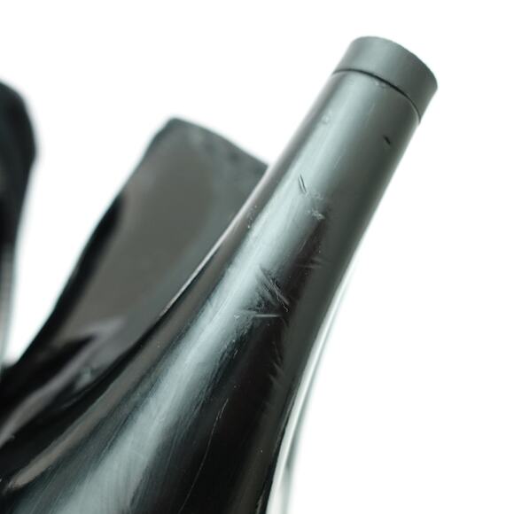 Antonio Melani Black Suede Patent Leather Heel Pump Booties Size 7.5 - Picture 9 of 9